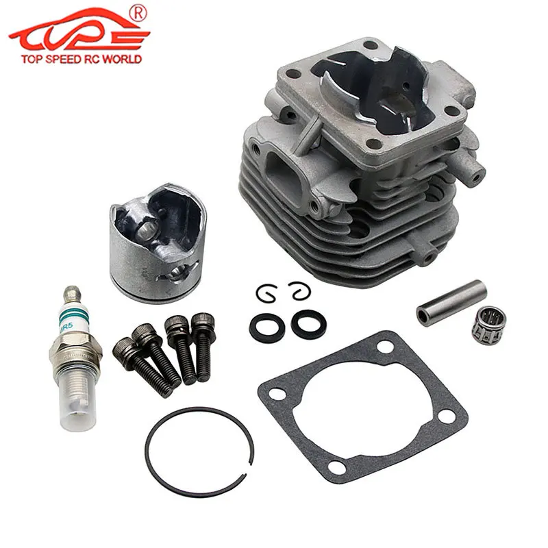 Upgrade 26CC 4 Hole Casting Cylinder Kit for Zenoah CY Rovan TSRC XJM Engine for 1/5 Rc HPI Rofun KM Baja Losi FG Goped RedCat