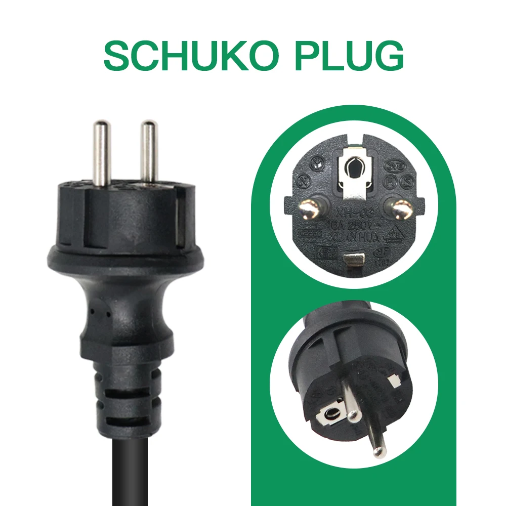 16a Vaste Of Huidige Verstelbare App 3.6kw Gbt Ev Oplader Voor Gbt Auto 'S Opladen Met Eu Schuko Plug 220V 5M Lang Ip 66 Chiefleed