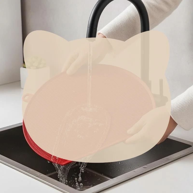 1Pcs Mold-proof TPU Cutting Board Double Sided D-Shape Semi-Circular Cutting Board TPU Non-Slip Kitchen Chopping Block