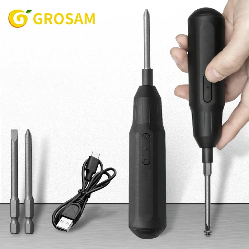 GROSAM 3.6V Mini Electrical Screwdriver Set WL-DDLSD Smart Cordless Electric Screwdrivers USB Rechargeable Handle