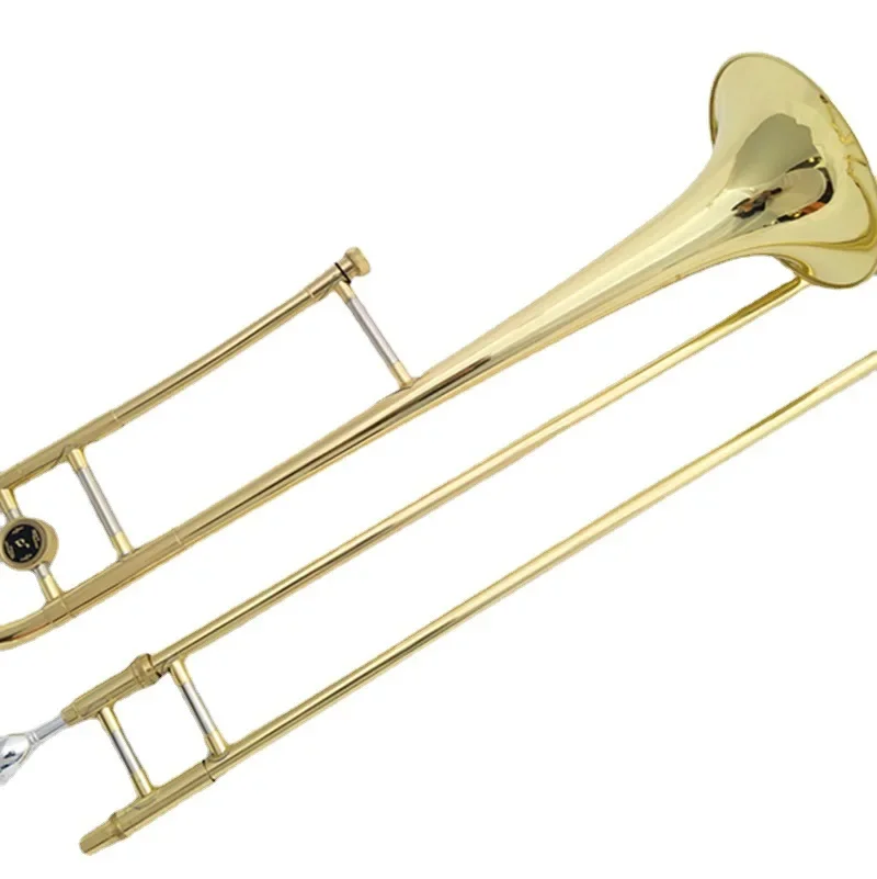 

2025 Professional Gold Lacquer Baritone Trombone Bb Flat Tuning with Hard Case Included