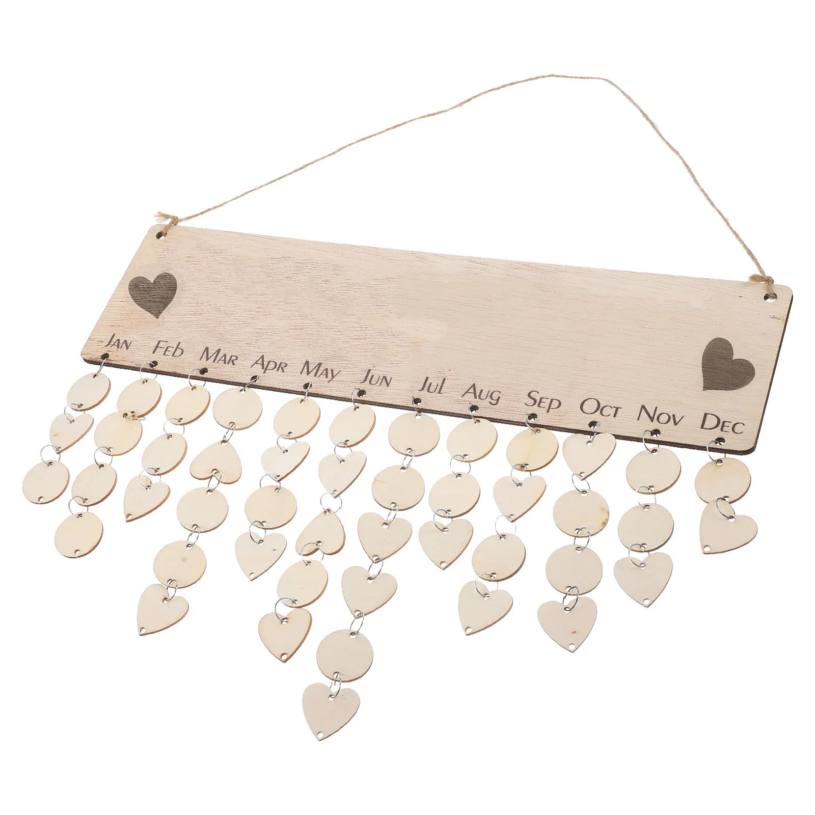 

1 комплект, 1 комплект, деревянный подвесной календарь «сделай сам», семейная доска-напоминание о дне рождения, настенный декор для дома, ежемесячный планировщик, лунный календарь, дерево