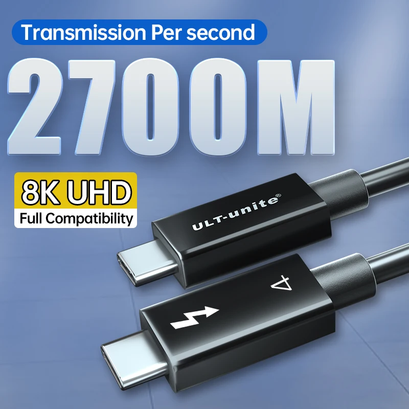 USB C Cable Thunder-bolt 4 Type C to C USB4 Cord PD100 Fast Charging Data Cable 8K60Hz 40Gbps for MacBook,iPad, iphone, Monitor