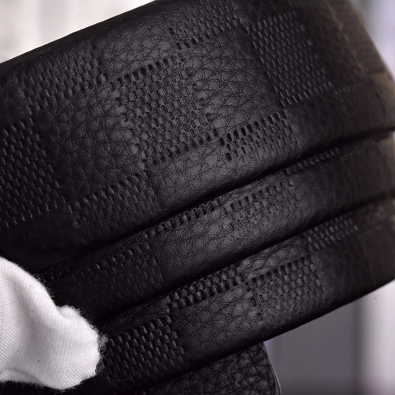 Men's high-end leather belt with automatic buckle and cowhide waist belt, men's business men's pants belt, casual