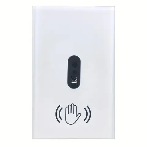 1pc Wall Light Switch Wave Infrare IR Sensor No Need Touch US 220V 110V Glass Screen Panel Electrical Power On Off Lamp