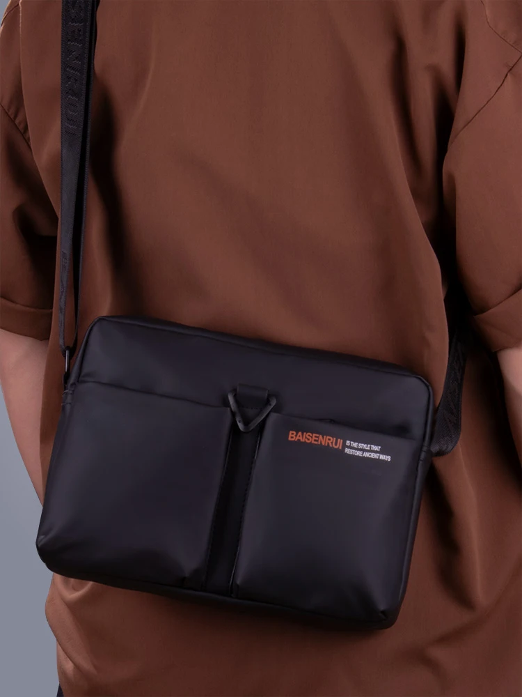 Sac à bandoulière en tissu de bœuf pour hommes, décontracté, pour les déplacements, Faionable Street Sle, simple épaule Bapa, grande capacité, Design Simple