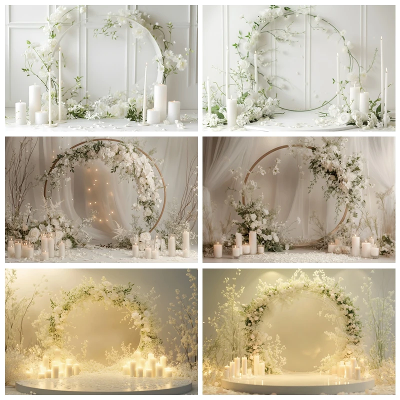 

Flowers Wall Wedding Stage Backdrops Photography Bride Portrait Photographic Birthday Party Decor Background Photo Studio Prop