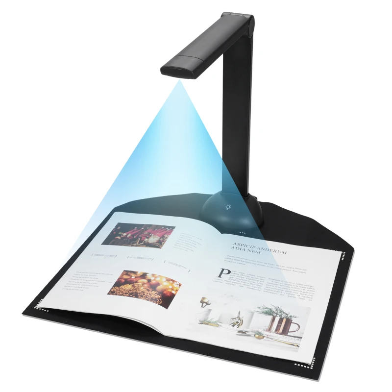 Document Camera Book Scanner A3 A4 Size with LED Fill Light HD 16 Mega-pixels High Speed Scanning Support Multi-Language OCR