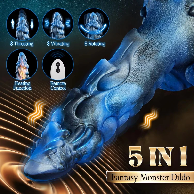 Big Thrusting Dildo Sex Toys Vibrator Remote Control 8 Thrusting Vibration Monster Dildos Vagina Anal G Spot Massager for Couple - view 4