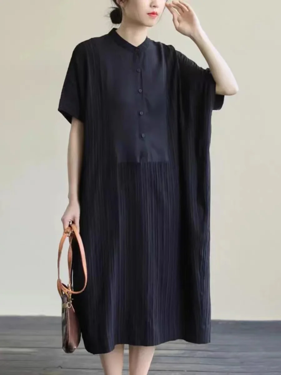 Abnehmen Große Größe frauen Sommer Neue Koreanische Lose Künstlerische Vintage ort Sve irt Dr Ele Sle A-Line Midi Dr