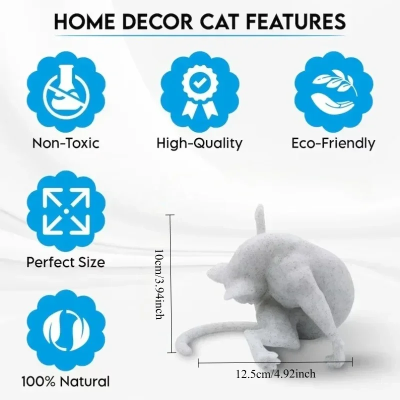 Funny Cat Figurine Sculpture Statue Gift for Lovers Kitty Lovers Funny Butt Crazy Lady Gift