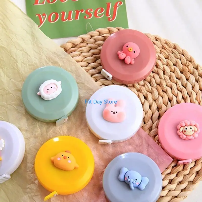 F92C Lightweight Tape Measure Retractable Mini Cartoon Measuring Tape for Body Sewing