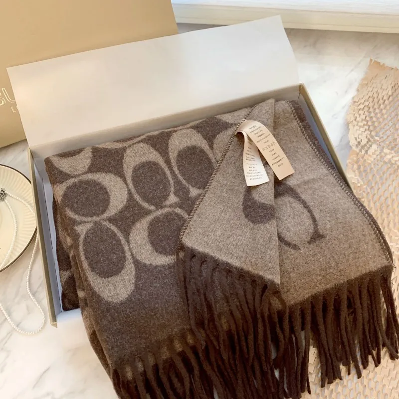 الراقية الكلاسيكية إلكتروني نمط هندسي تقليد شال فرو الأرنب وشاح متعدد الاستخدامات شرابة الخريف والشتاء الدفء تنوعا