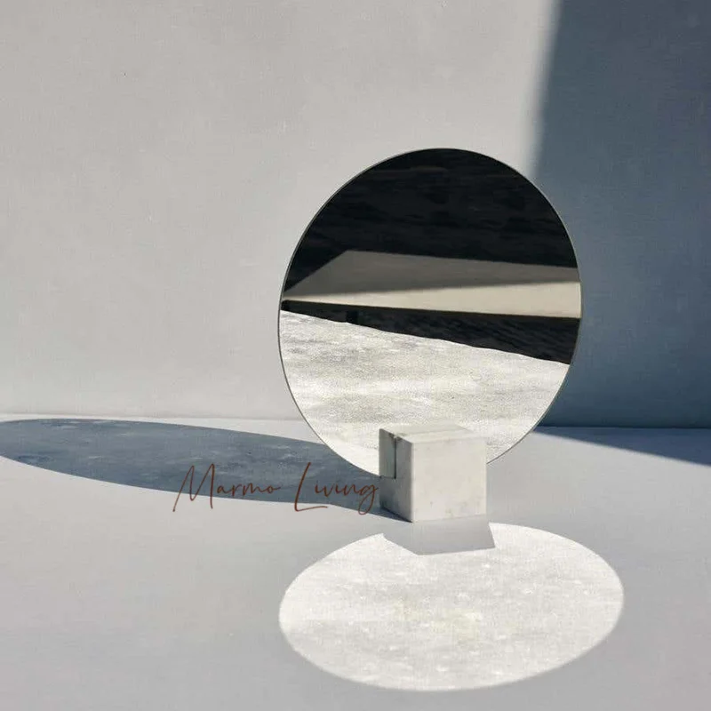 

Nordic Marble Mirror Stand Home Decoration Designer Dressing Mirror Soft Decoration Decorative