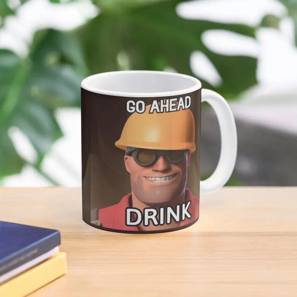 Tf2 Go Ahead Pee Classic Mug Design Cup Image Handle Round Gifts Coffee Printed Photo Drinkware Picture Tea Simple