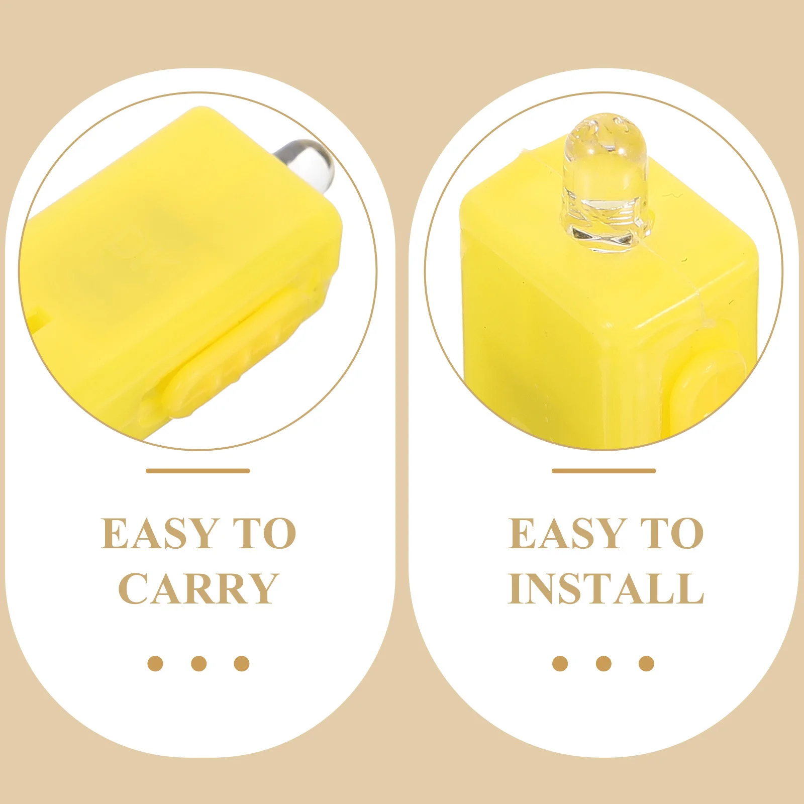 

10Pcs LED Paper Wicks Lamp 3 Button Batteries 2-3 Hours Continuous Light Portable Lightweight Easy Install Halloween Wedding