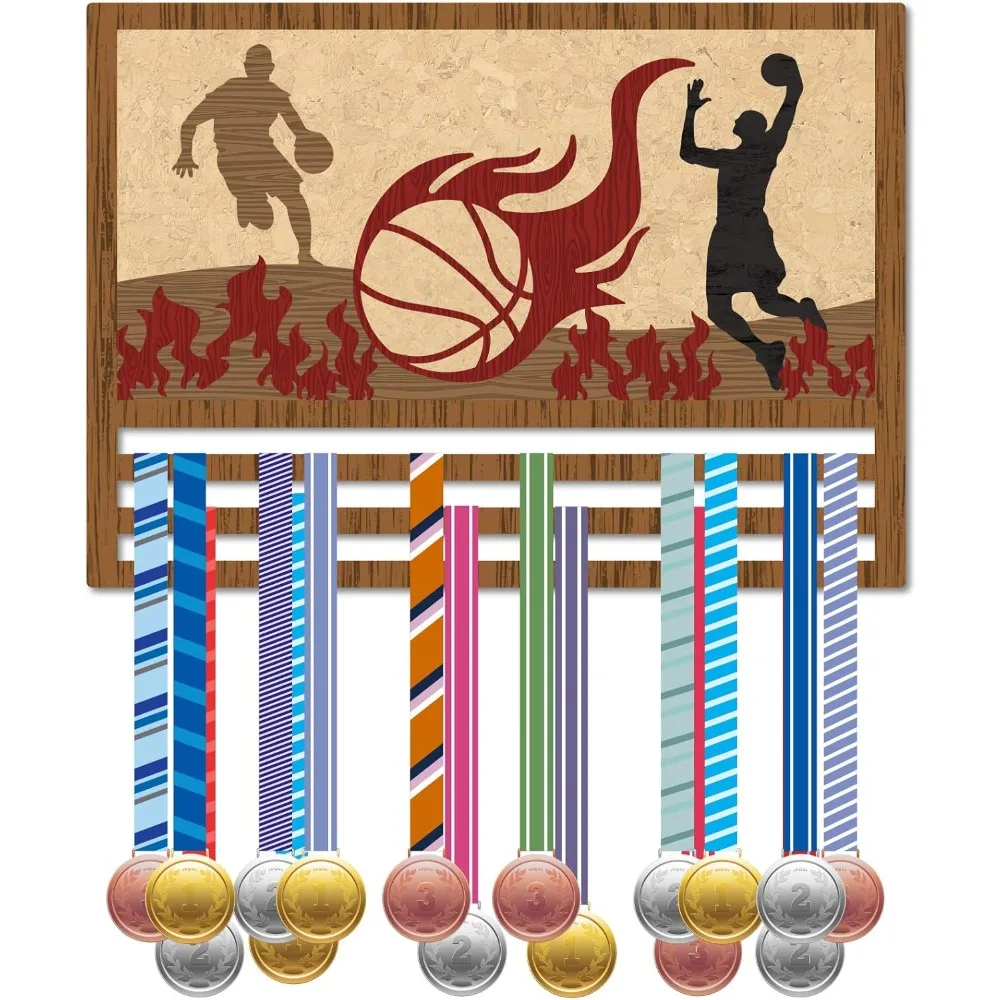 

Держатель для баскетбольной медали, вешалка для медалей, деревянная подвесная стойка для медалей, настенная 3D-держатель, 30+ медалей, подарок для гоночных соревнований