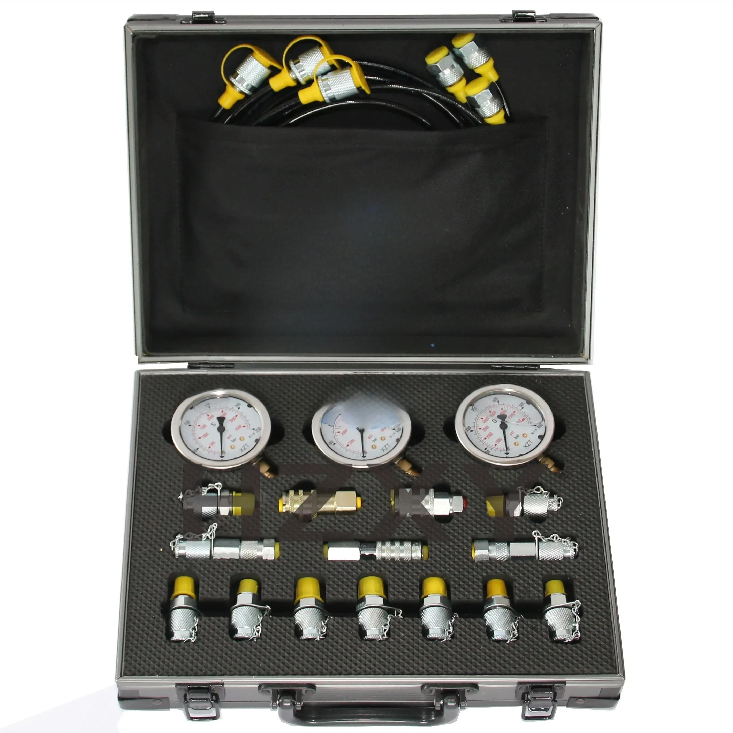 

peiqiUniversal Pressure Gauge Measuring Instruments Testing Tool Excavator Hydraulic Pressure Test Kit XZTK-60MC