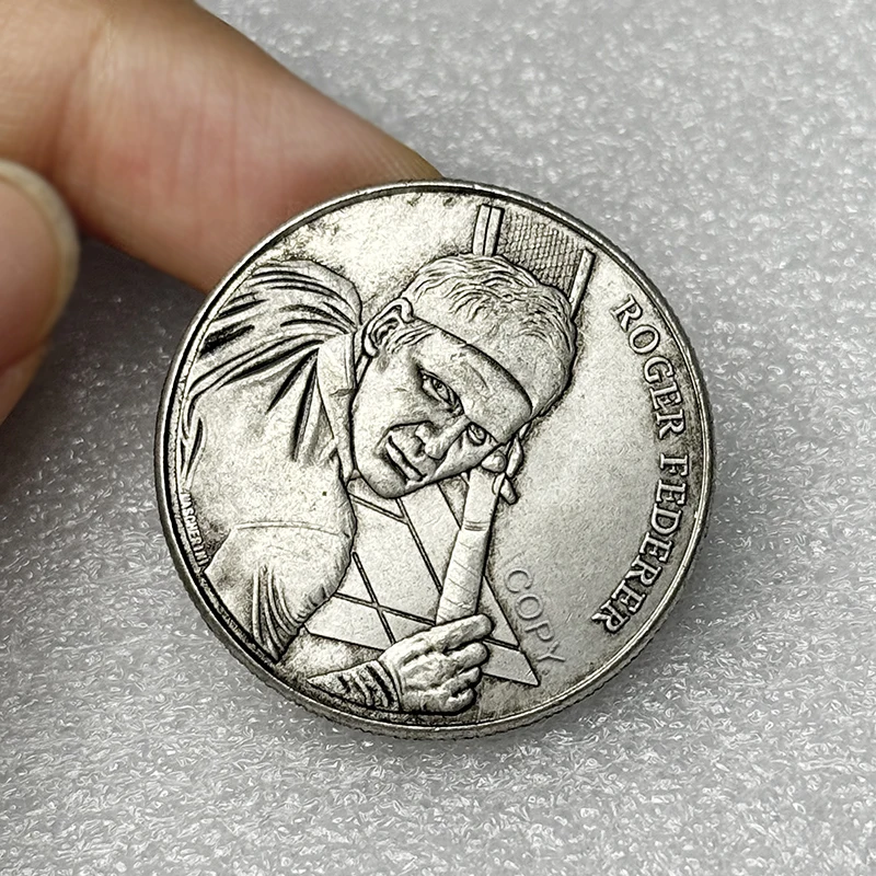 Switzerland 2020 Tennis King Federer 20 Franc Replica Commemorative Coin,Rare decorative coin, a must-have for collector