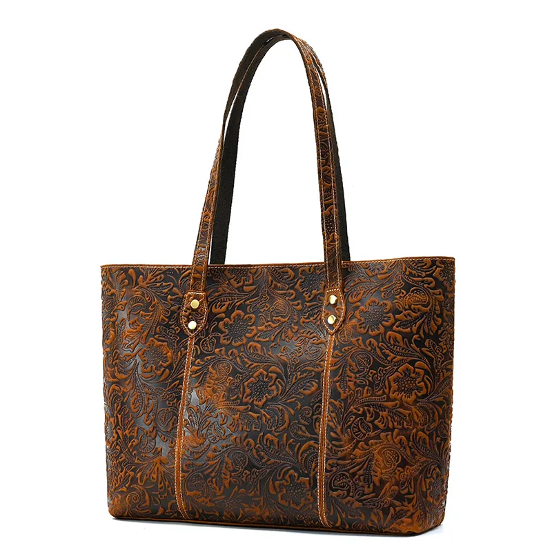 Genuine Leather Business Tote Bag for Women Big Handbag For Makeup Bag Combined Bag Male Women Shoulder Bag Luxury Tote Bags