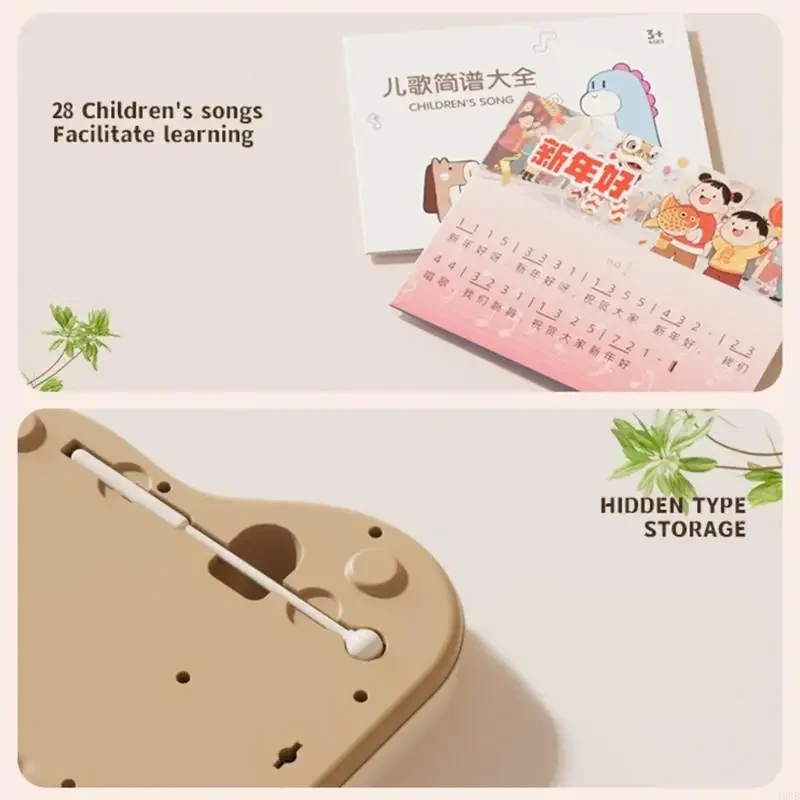 أداة عزف موسيقى تفاعلية لعبة إكسيليفون للأطفال الصغار تشجع على تطوير الإيقاع والاستكشاف السمعي الإبداعي 15UB #4