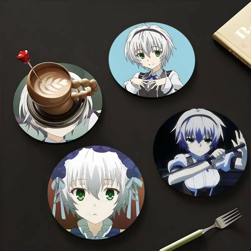 1pc Shizuku Kurogane Anime Characters Wooden Coaster Colour Printing Cup Mat Home Desk Decoration Gifts
