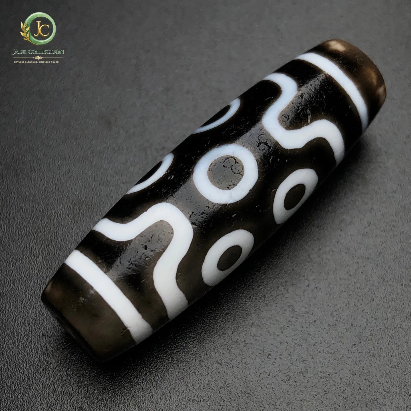 Rare Tibetan Buddhism Agate 7 Eyes Totem Dzi Bead Amulet Necklace Pendant G1099