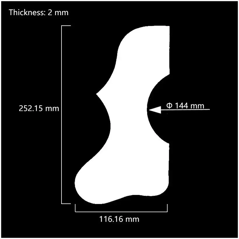 

Left-Handed 2mm Thick Self-Adhesive Acoustic Guitar Pickguard Scratch Plate for J200 SJ200 Models Guitar Accessories