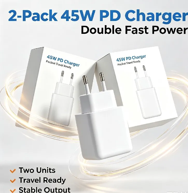 45w-usb-c充電器-2ポート急速充電対応-スマホ充電器-pd電源アダプター-iphone、samsung-galaxy-type-c対応-eu-usプラグ-壁掛け充電器