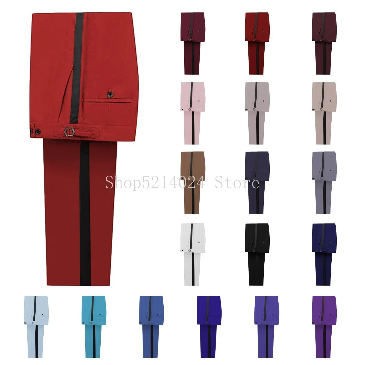 

Business Mens Trousers Formal Groom Tuxedo Party Prom Regualr Tall Fit Pants