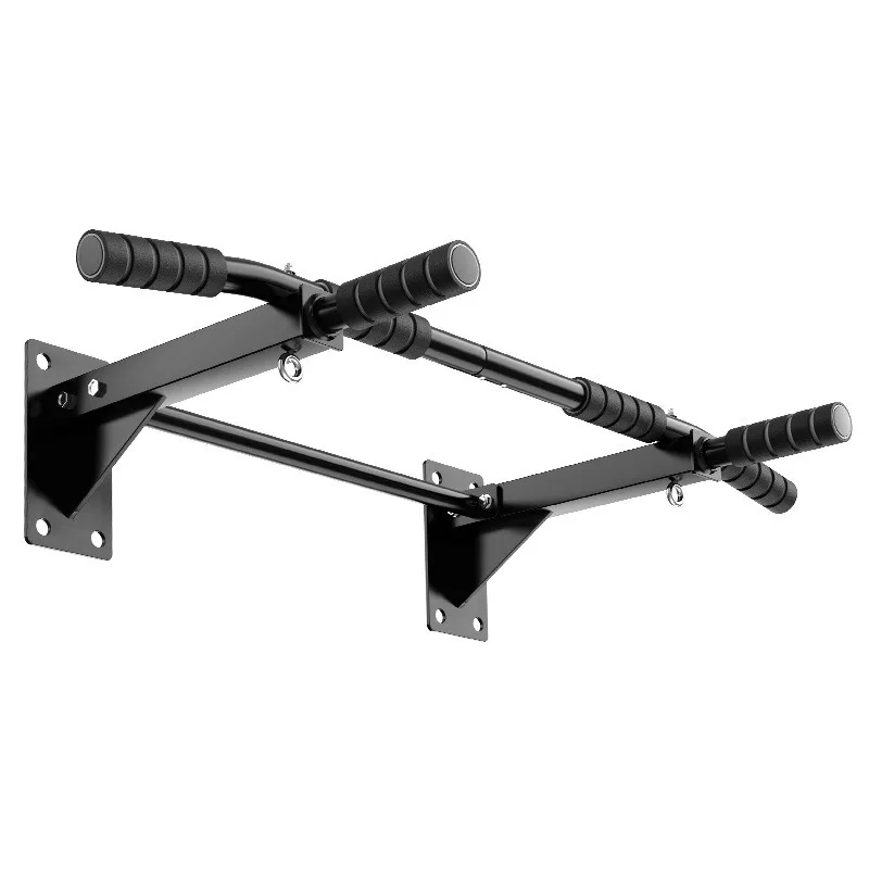 Indoor Wall-Mounted Pull-Up Bar White/Black Split-Design with Crossbar