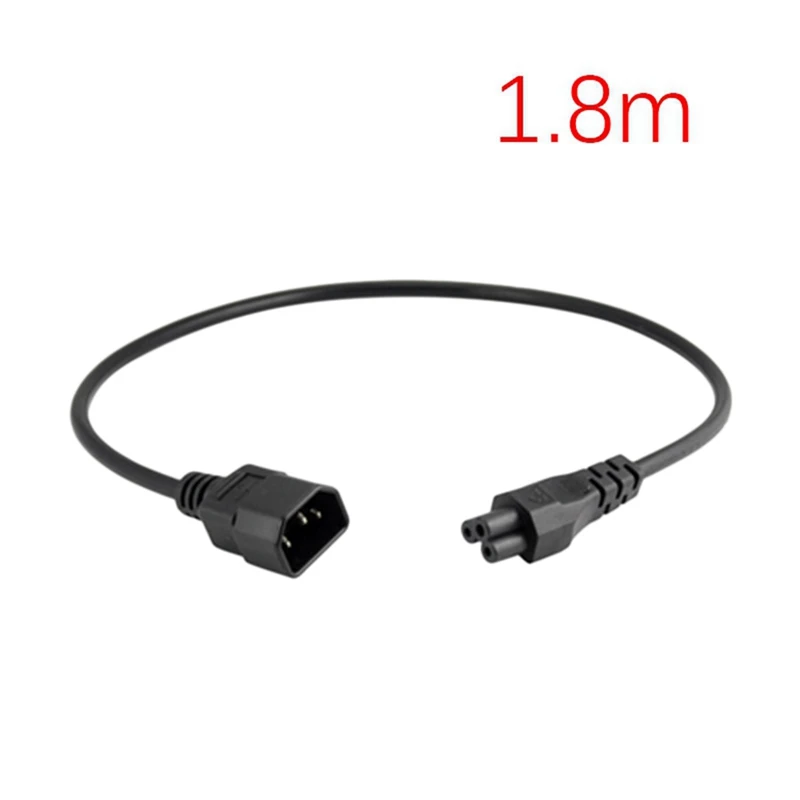 IEC 320 C14 Male Plug to C5 Female Adapter Cable IEC 3 Pin Male to C5 Micky, PDU UPS Power Converter Cord(1.8M)