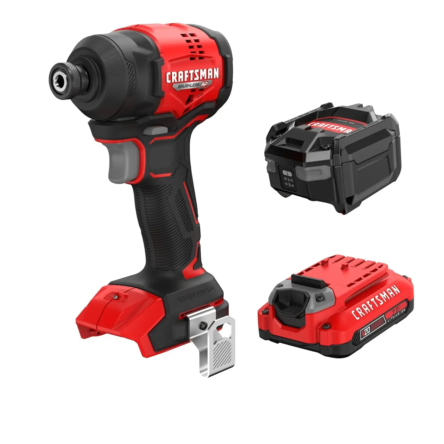 

V20 Brushless Compact Impact Driver Kit with High Torque and Long Battery Life for DIY and Professional Use
