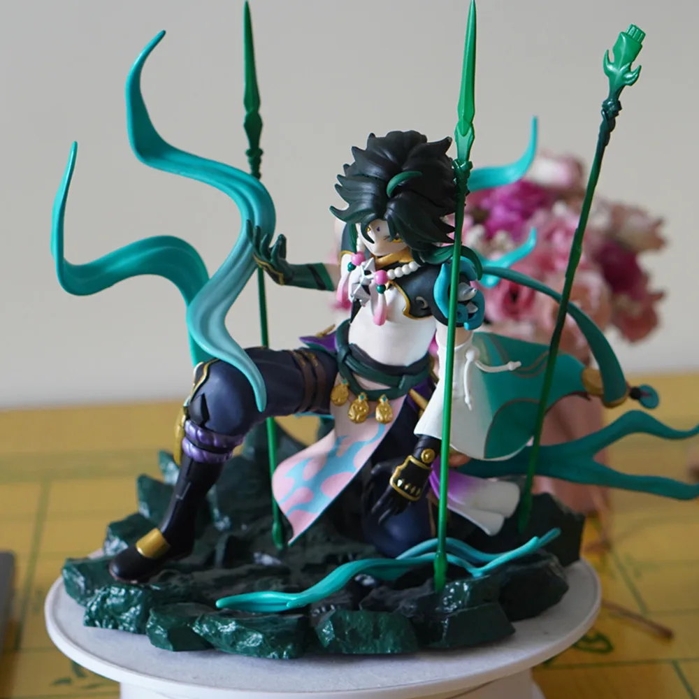 Figurine GK Genshin Impact Xiao Conqueror of Demons Yaksha de 22 cm, statue en PVC, modèle décoratif pour boîtier de PC, objet de collection de jeu.