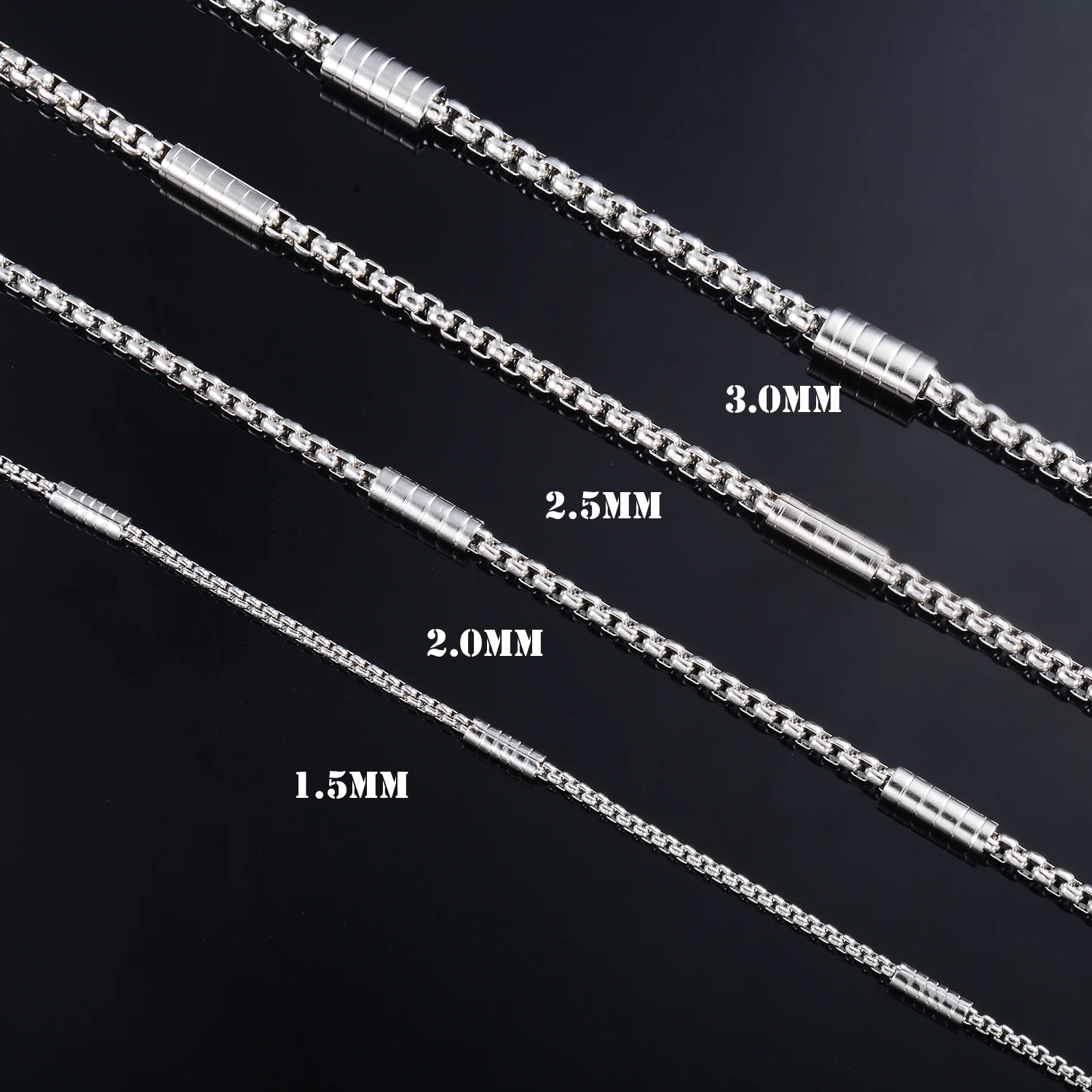 Yadreva Neuankunft Edelstahl-Halskette Handgefertigte Schlangen- und Zylinderkette für Männer und Frauen Schmuck – Detail 2