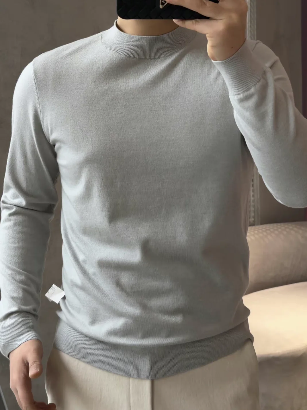 

Мягкий, удобный, модный мужской вязаный свитер с высоким воротником, осенне-зимняя новинка, универсальный, качественный, трендовый