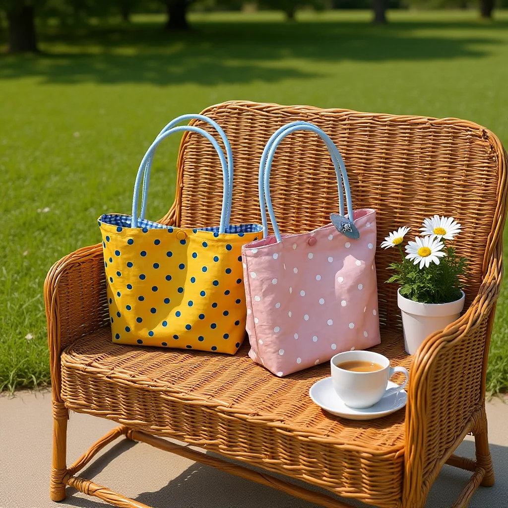 Women'S Handbag Casual Polka Dot Tote Bag Commuter Handbag Vertical Square Shoulder Tote Bag For Daily Outings Daily Commute