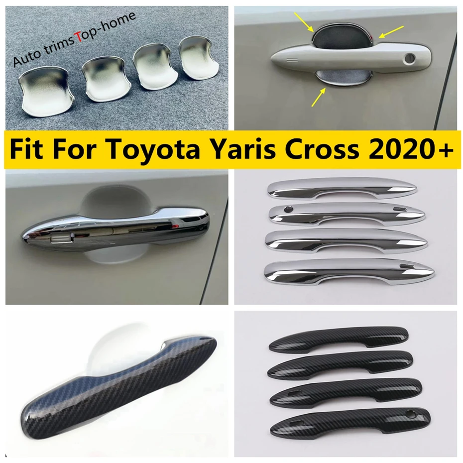 

Outside Door Handle Clasing Bowl Cover Trim Decoration Stickers Fit For Toyota Yaris Cross 2020 - 2022 Car Styling Accessories