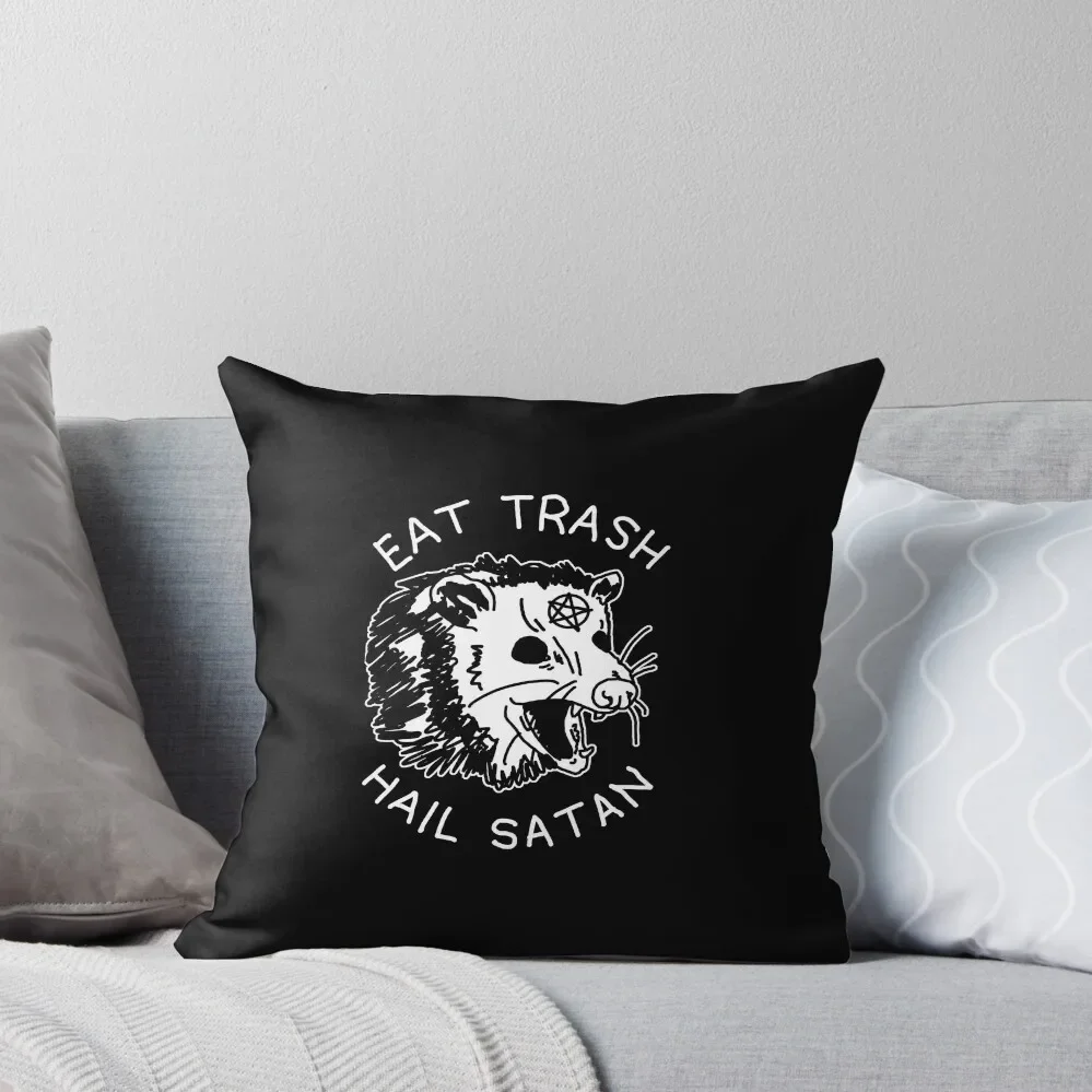 EAT Trash Hail Satan Possum T Shirt Throw Pillow Christmas Pillow Covers bed pillows pillow