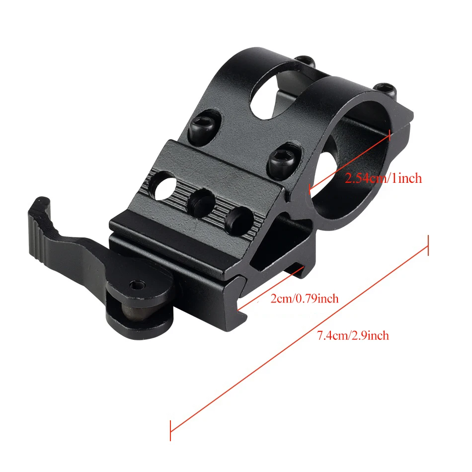 คลิปติดตั้งของเล่น, คลิปติดตั้งไฟฉายเลเซอร์, วัสดุอลูมิเนียมอัลลอยด์, สำหรับติดตั้งบนฐานขนาด 20 มม.