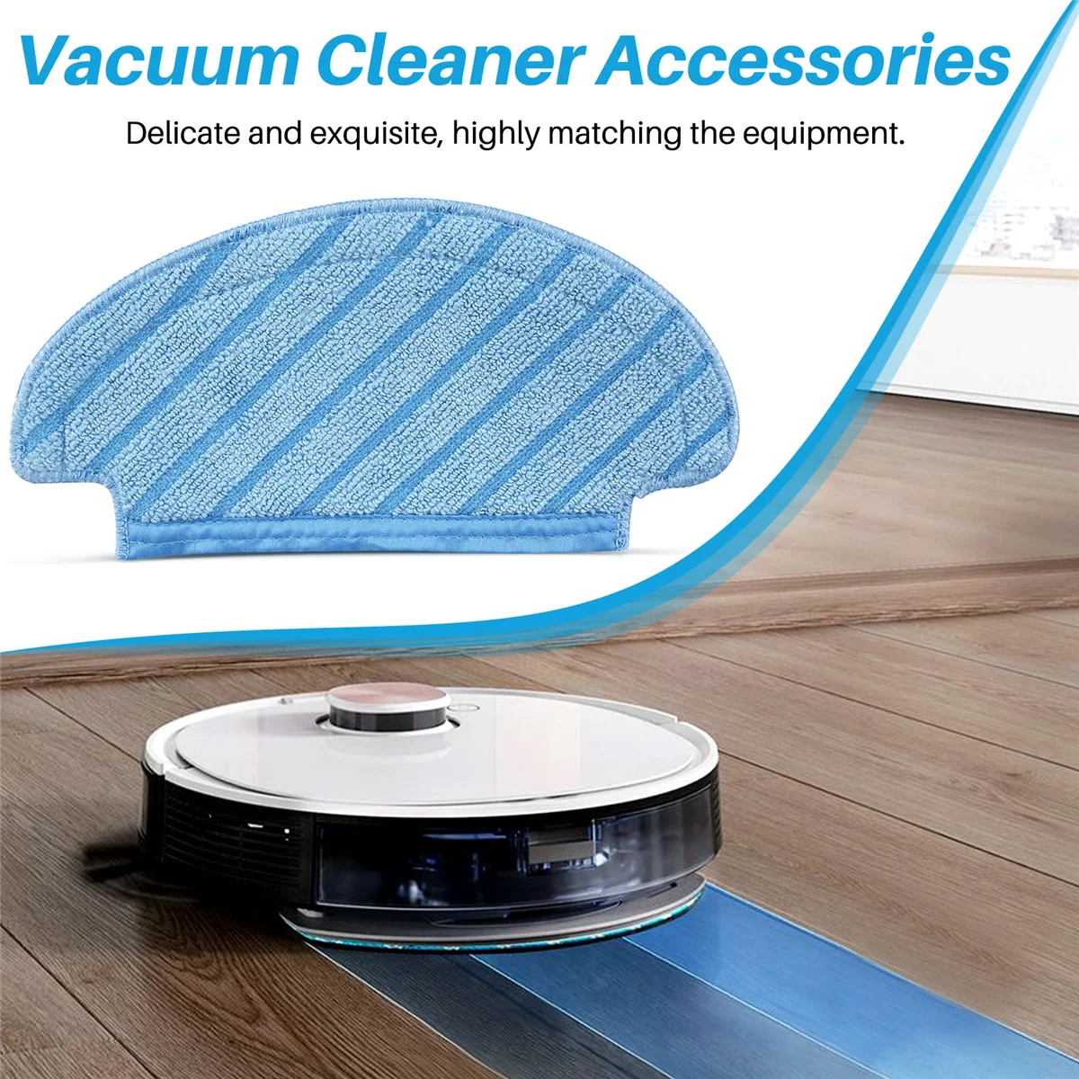 XFDE 10Pcs Mop Cloths Cleaning Pads for Ecovacs Deebot Ozmo T8 AIVI T8 Max N8 Pro Plus/ N8 Pro Vacuum Cleaner Accessories