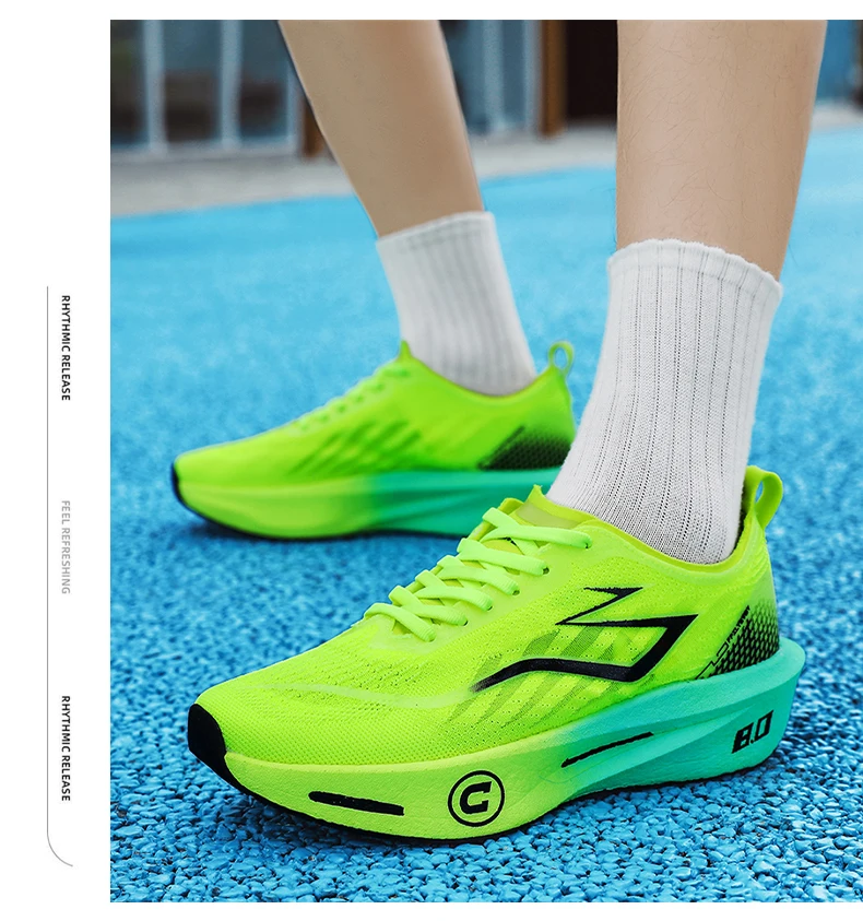 Herren Laufschuhe Atmungsaktive Carbonplatte Sportschuhe Bequeme Trainingsschuhe Outdoor Marathon Jogging Damen Tennisschuhe – Detail 25