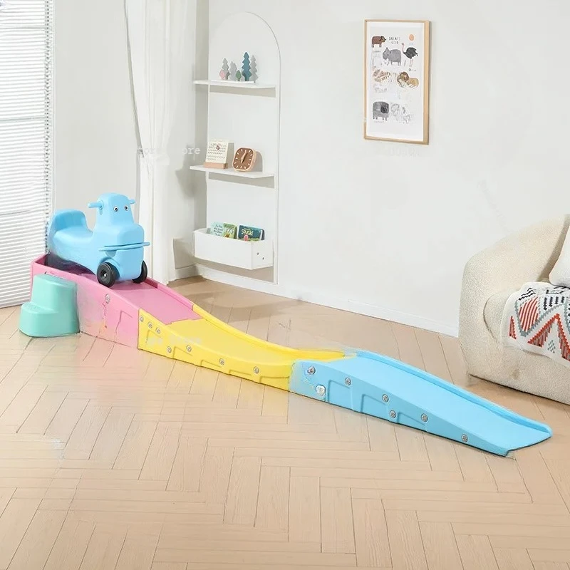Plastic Toy White Color Roller Coaster Game for Children Children's Sliding Track Sliding Slide Three-stage Sliding Car