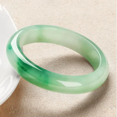 

Natural Two-color Burmese Jadeite 54mm-64mm Bracelet Elegant Princess Jewelry Best Gift for Mom and Girlfriend