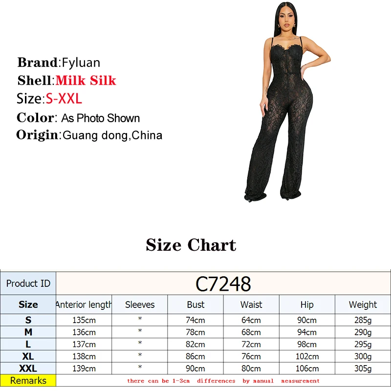 新しいシックな女性のレースノースリーブサスペンダーワイドレッグパンツ無地シアーメッシュセクシーなフォーマルな機会宴会レディースロンパースパンツ