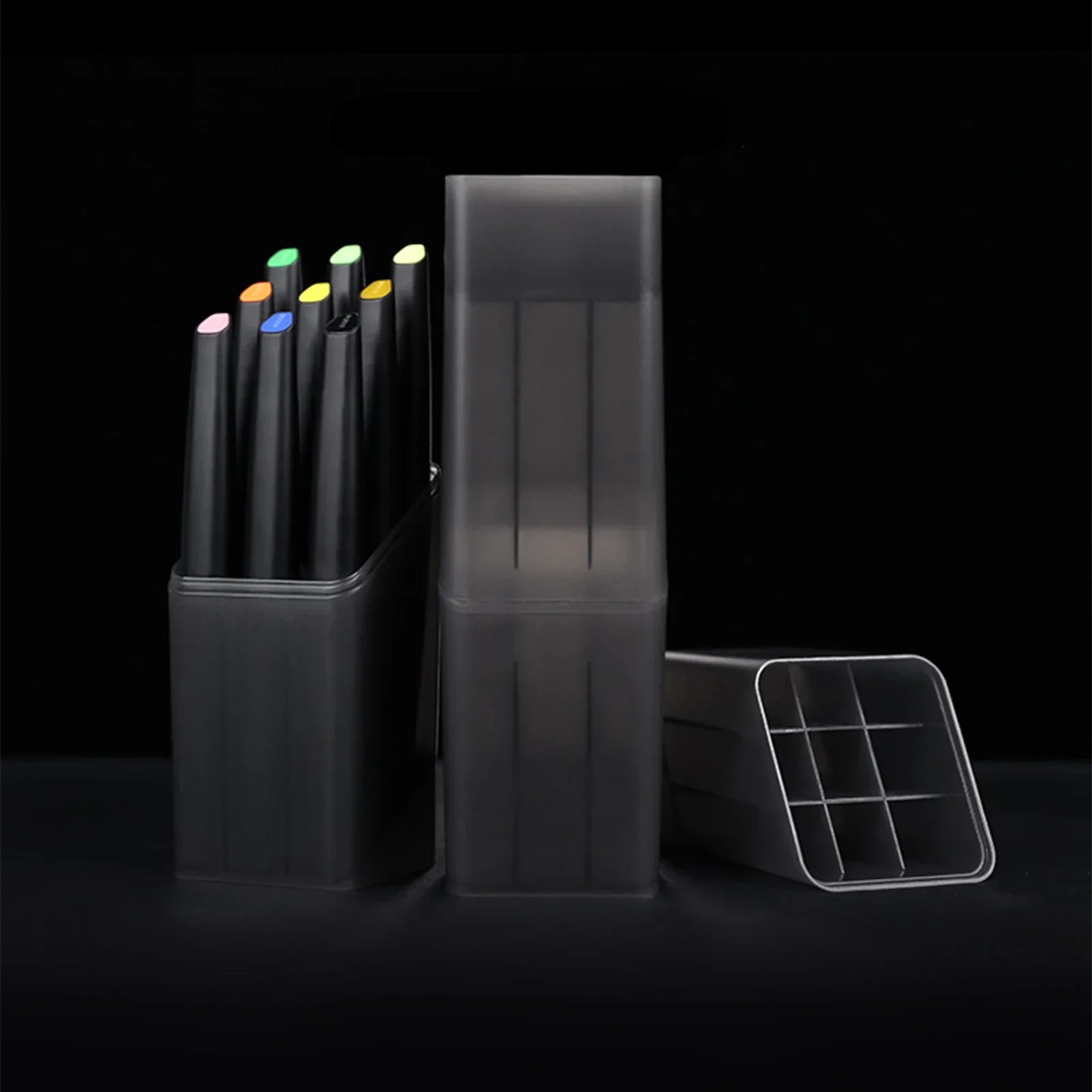 Dspiae Marcador Pen Caixa de Armazenamento 18 Grids Organizador Modelo Militar Fazendo Ferramenta Montagem Retrofit Gundam Hobby Diy