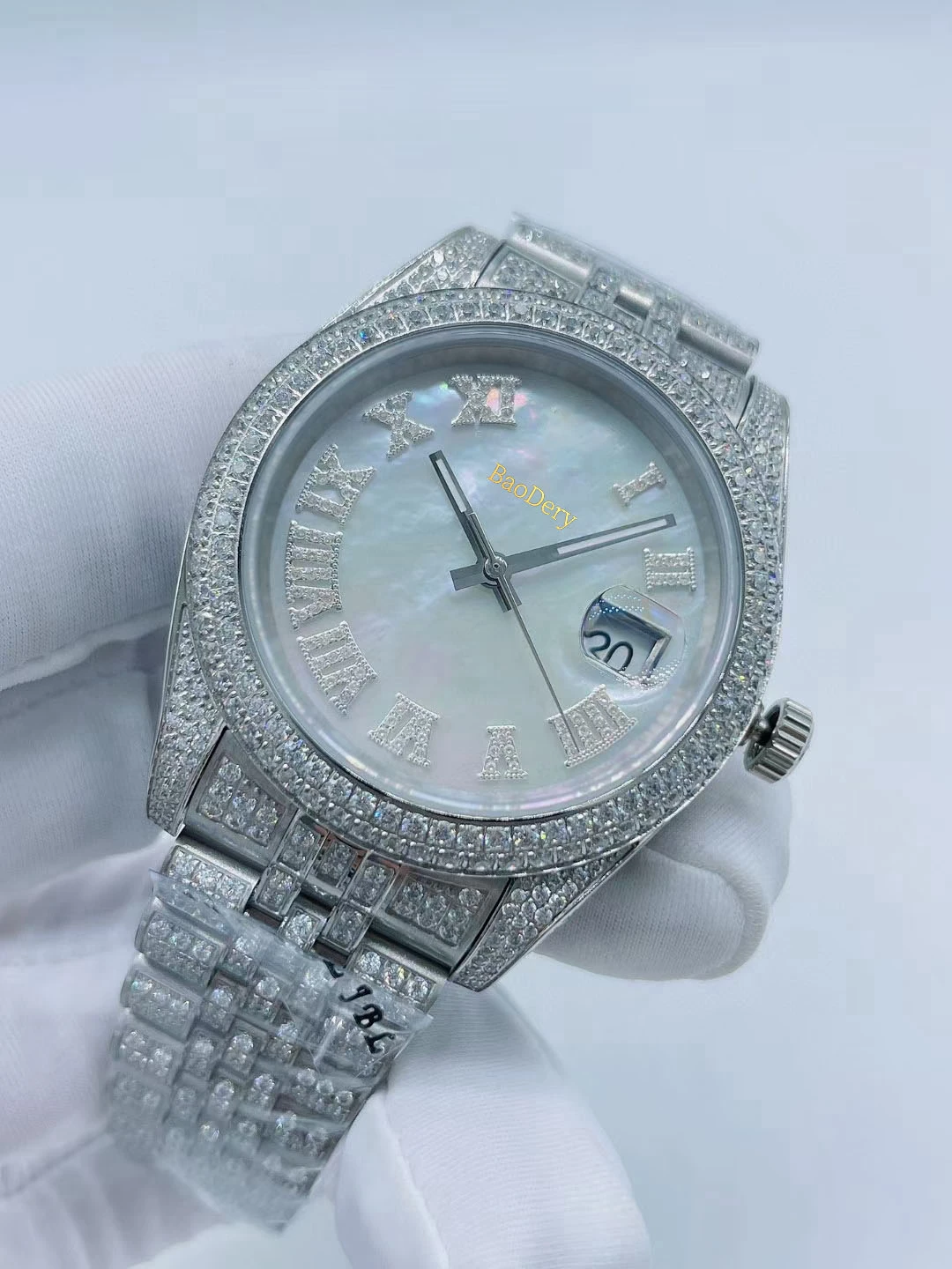 Automatic Watch for Men with 41mm Dial - Highlighting Diamond Bezel, Mechanical Movement, Full Sky Star Literal, & High-Quality