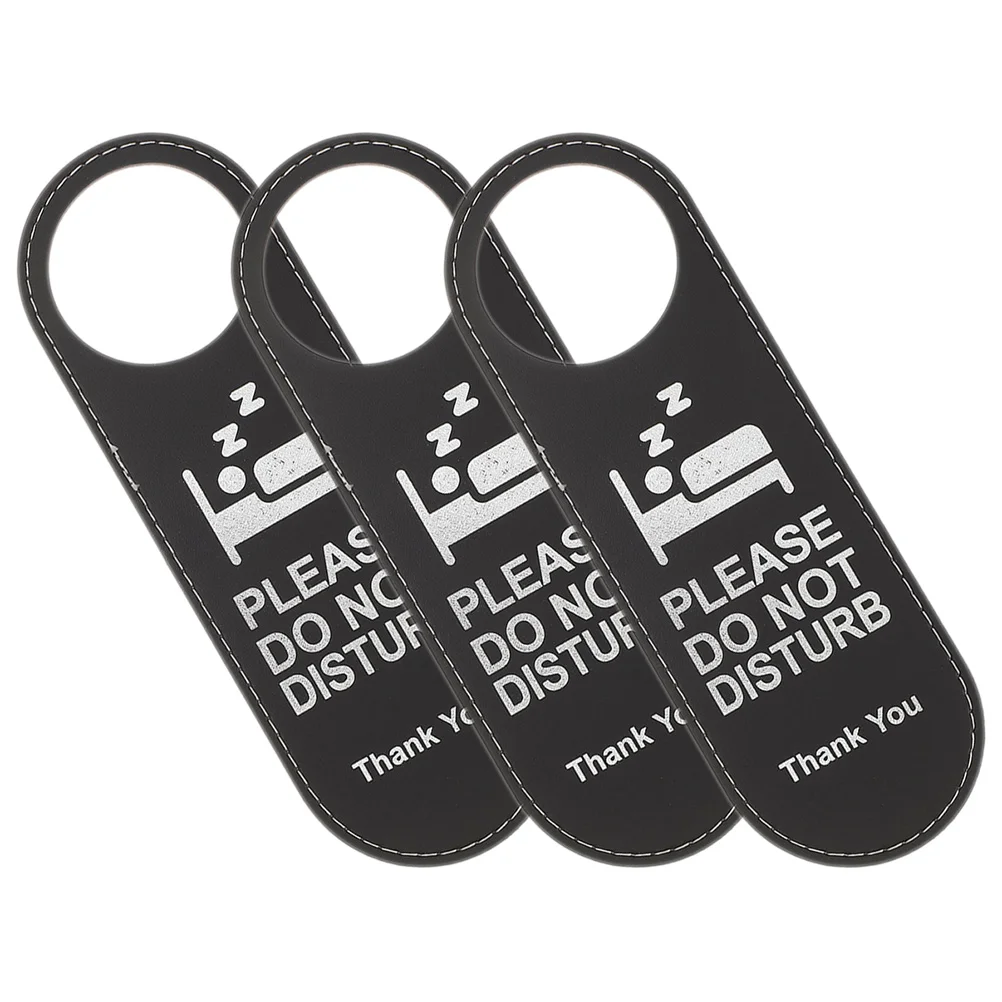 

3 Pcs Door Hanger Sign Hanging Hotel Bar Club Front Double Side Not Disturb Make Up Room Signs Door Knobs Tag