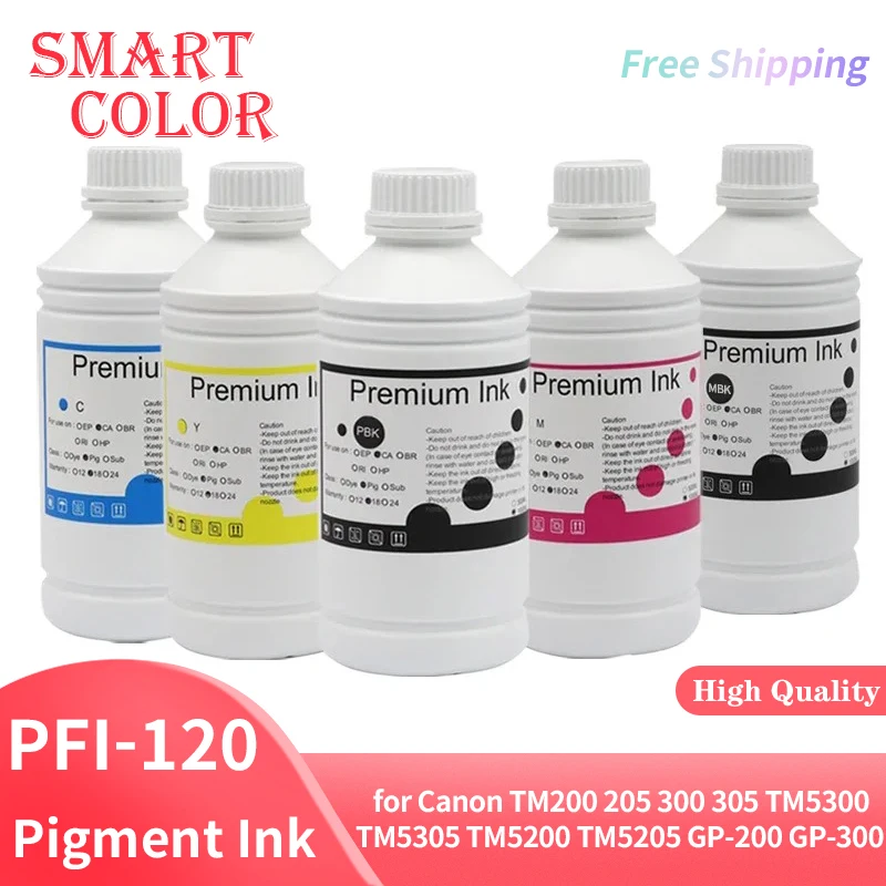 

1000ML PFI-120 Pigment Ink for Canon TM200 TM205 TM300 TM305 TM-5300 TM-5305 TM-5200 TM-5205 GP-200 GP-300 PFI-320 PFI-8120 Ink