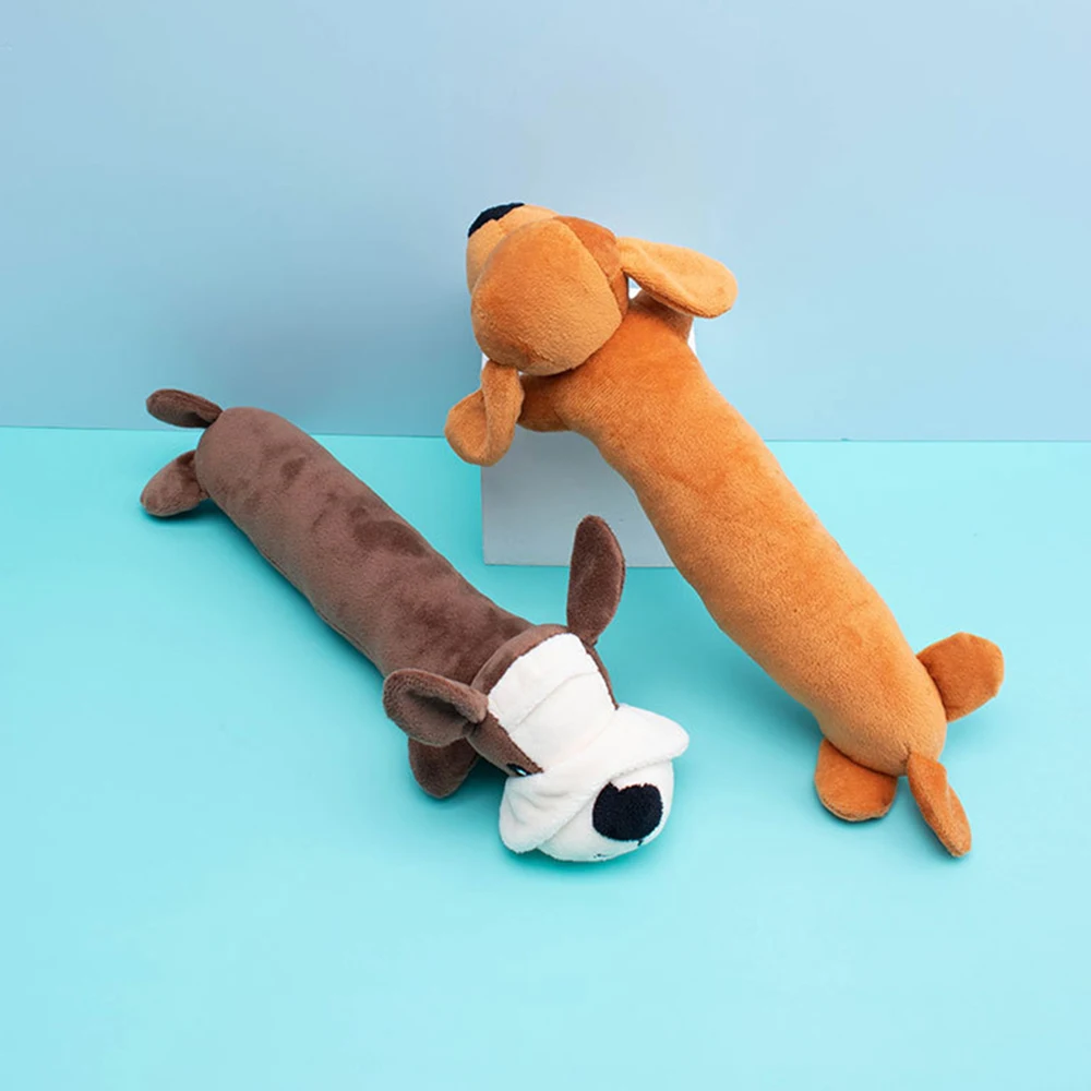 Super Long Dog Toy Pet Chew Squeaky Sound Dolls Cute Plush Stuffed Animals Toys Cat Puppy Interactive Training Molar Biting Toy